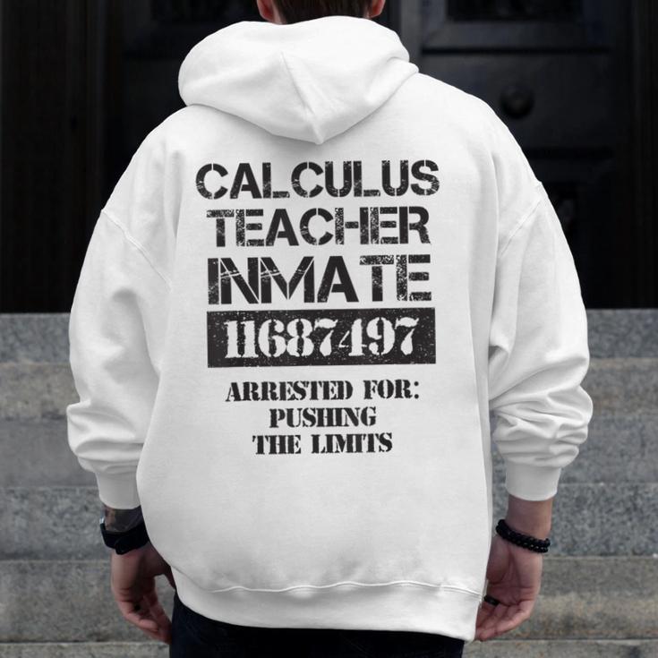 Halloween Calculus Teacher Prisoner Costume Men Zip Up Hoodie Back Print, funny design Halloween Calculus Teacher Prisoner Costume Men Zip Up Hoodie Back Print, funny design