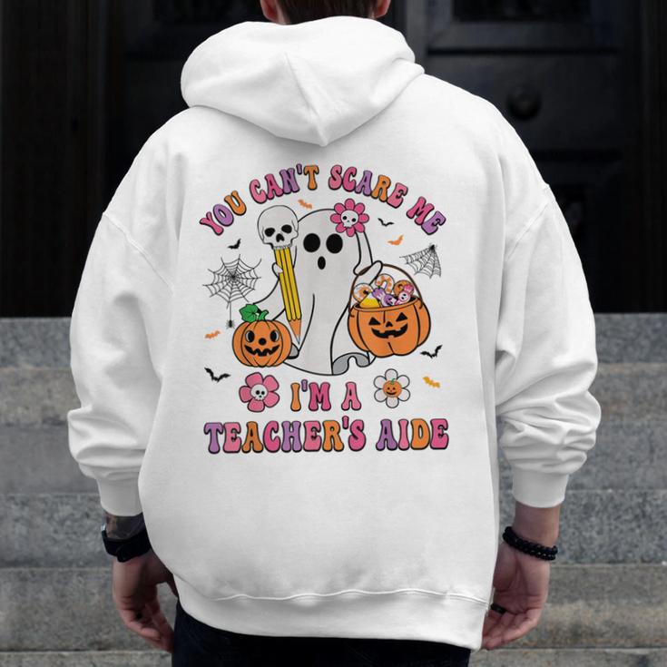 Halloween You Can't Scare Me I'm A School Teacher's Aide Men Zip Up Hoodie Back Print, funny design Halloween You Can't Scare Me I'm A School Teacher's Aide Men Zip Up Hoodie Back Print, funny design