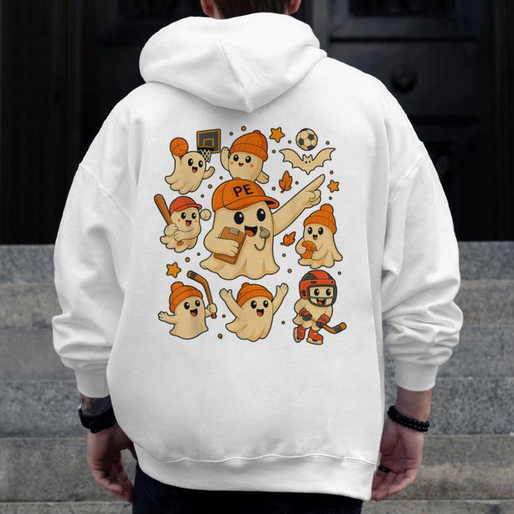 Halloween PE Teacher Costume Ghost Physical Education Men Zip Up Hoodie Back Print, Pe Teacher Gifts, funny design Halloween PE Teacher Costume Ghost Physical Education Men Zip Up Hoodie Back Print, Pe Teacher Gifts, funny design