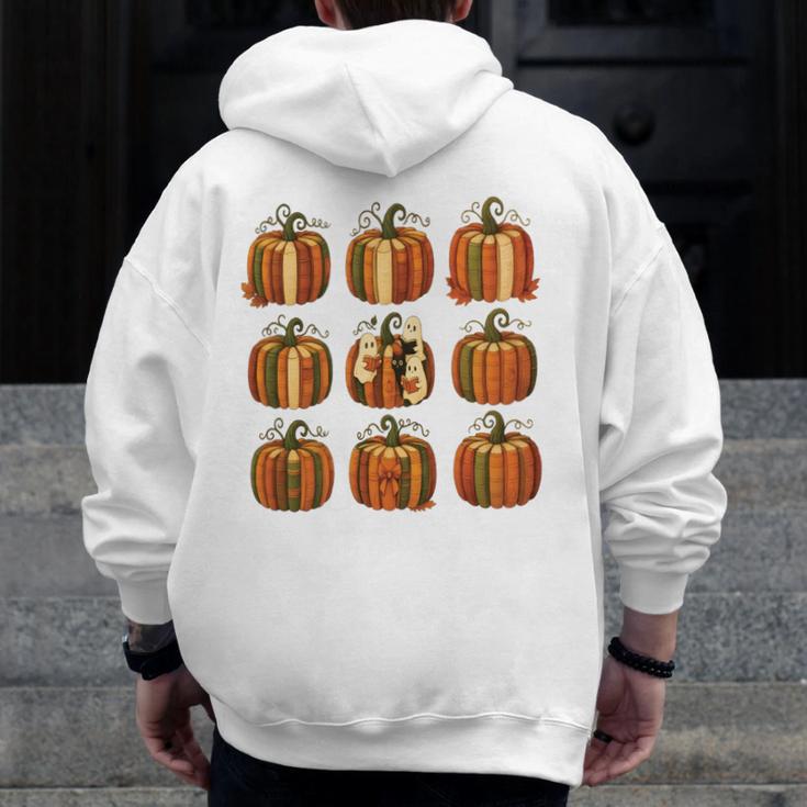 Halloween Teacher Fall Book Pumpkin Retro Reading Men Zip Up Hoodie Back Print, funny design Halloween Teacher Fall Book Pumpkin Retro Reading Men Zip Up Hoodie Back Print, funny design