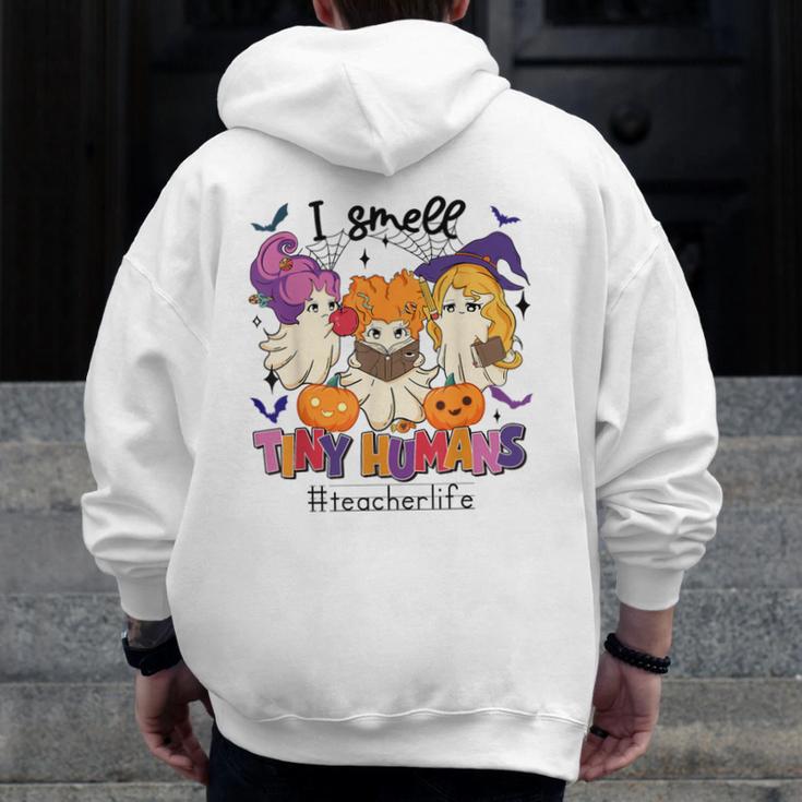 Halloween Teacher Smell a Tiny Human Ghost Spooky Season Men Zip Up Hoodie Back Print, funny design Halloween Teacher Smell a Tiny Human Ghost Spooky Season Men Zip Up Hoodie Back Print, funny design
