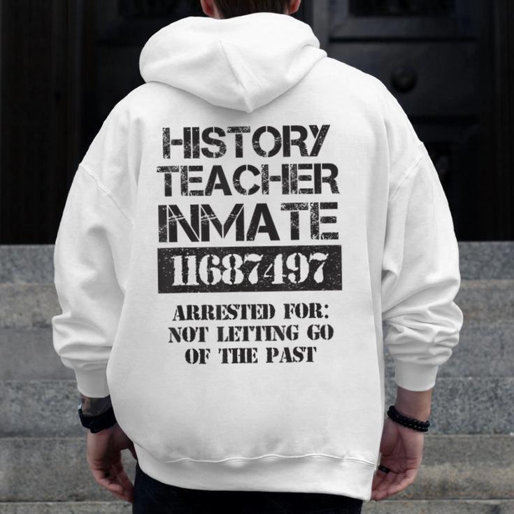 Halloween History Teacher Prisoner Costume Men Zip Up Hoodie Back Print, History Teacher Gifts, funny design Halloween History Teacher Prisoner Costume Men Zip Up Hoodie Back Print, History Teacher Gifts, funny design