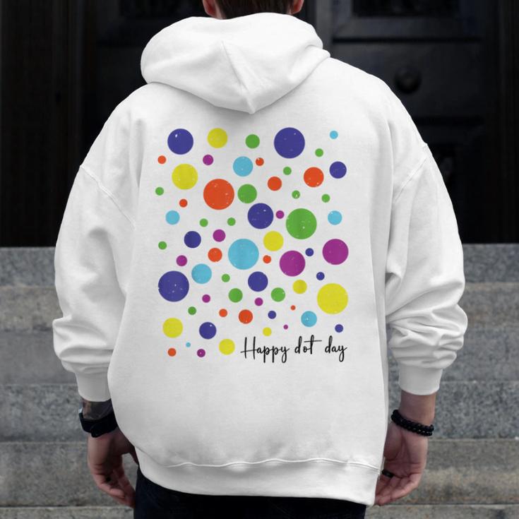 Happy Dot Day 2025 Polka Dot Boys Girls Kids Teacher Dot Day Men Zip Up Hoodie Back Print, funny design Happy Dot Day 2025 Polka Dot Boys Girls Kids Teacher Dot Day Men Zip Up Hoodie Back Print, funny design