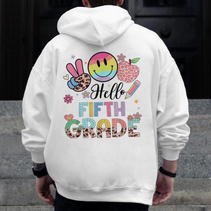 Hello 5th Grade Boy Girl Teacher Back To School 5th Grade Men Zip Up Hoodie Back Print, funny design Hello 5th Grade Boy Girl Teacher Back To School 5th Grade Men Zip Up Hoodie Back Print, funny design