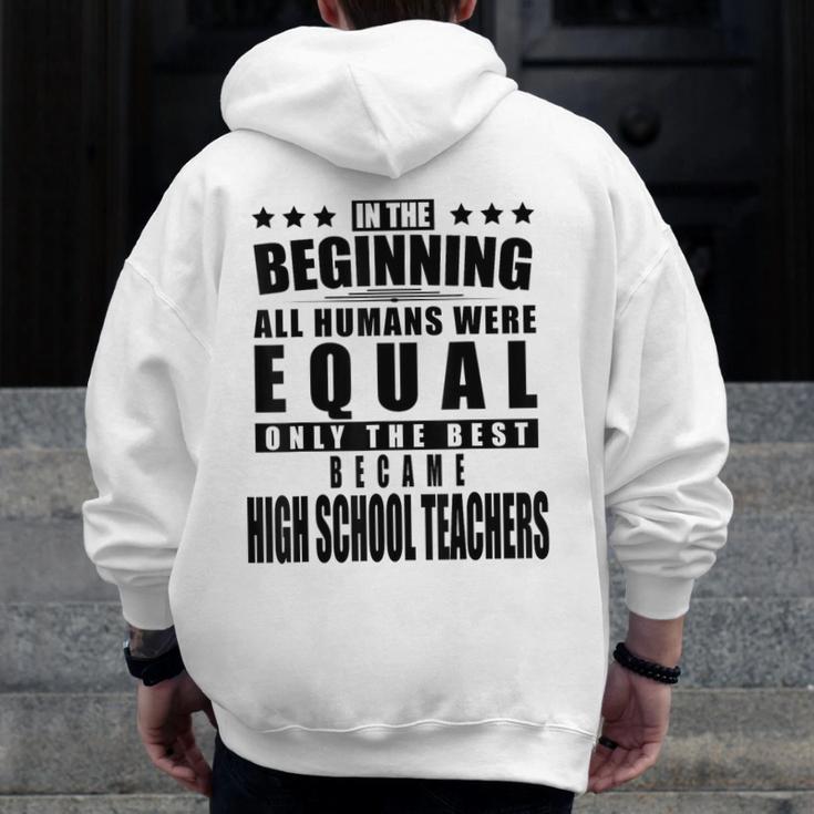 High School Teacher Personalized Men Zip Up Hoodie Back Print, funny design High School Teacher Personalized Men Zip Up Hoodie Back Print, funny design