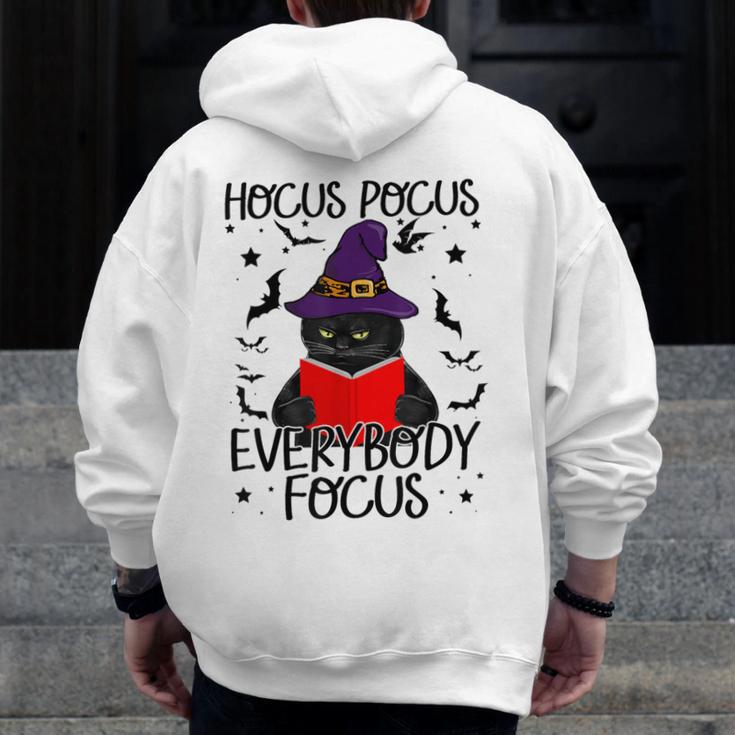 Hocus Pocus Everybody Focus Halloween Teacher For Men Women Men Zip Up Hoodie Back Print, funny design Hocus Pocus Everybody Focus Halloween Teacher For Men Women Men Zip Up Hoodie Back Print, funny design