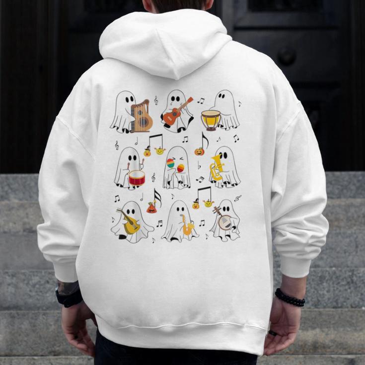 It's A Bootiful Day To Make Music Ghost Teacher Men Zip Up Hoodie Back Print, funny design It's A Bootiful Day To Make Music Ghost Teacher Men Zip Up Hoodie Back Print, funny design