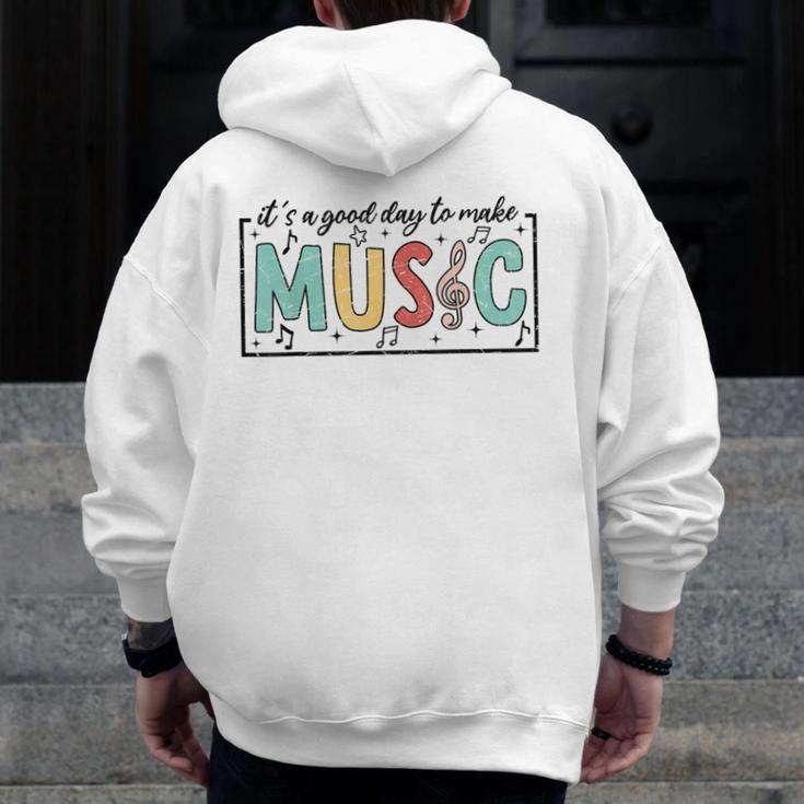 It's A Good Day To Make Music Musician Music Teacher Men Zip Up Hoodie Back Print, funny design It's A Good Day To Make Music Musician Music Teacher Men Zip Up Hoodie Back Print, funny design