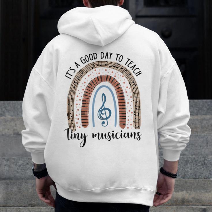 Its A Good Day To Teach Tiny Musicians Music Teacher Rainbow Men Zip Up Hoodie Back Print, funny design Its A Good Day To Teach Tiny Musicians Music Teacher Rainbow Men Zip Up Hoodie Back Print, funny design