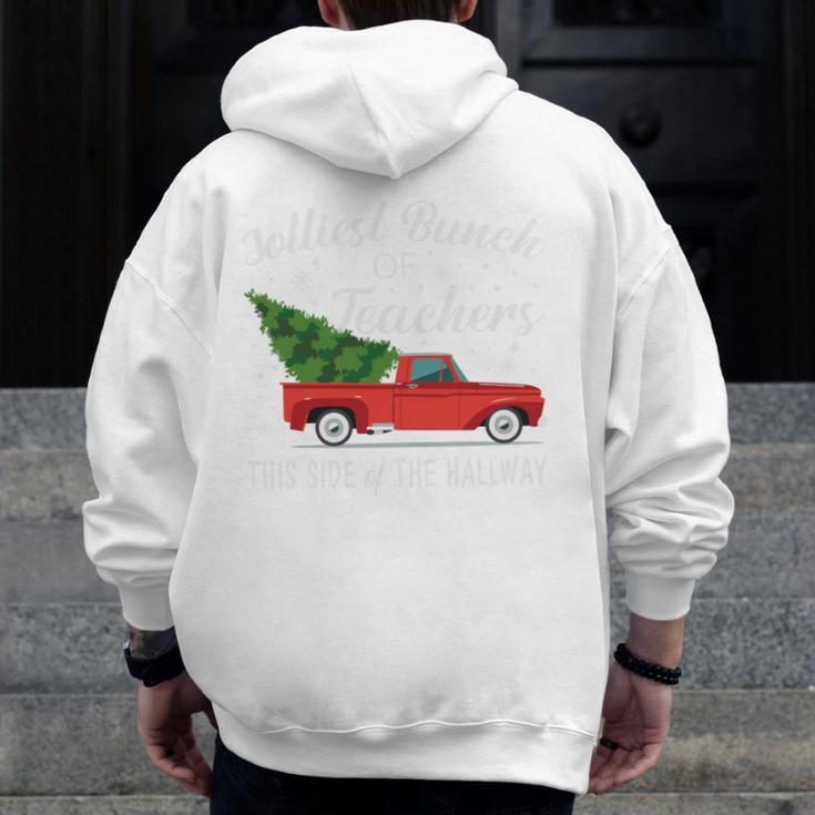 Jolliest Bunch Of Teachers This Side Of The Hallway Men Zip Up Hoodie Back Print, funny design Jolliest Bunch Of Teachers This Side Of The Hallway Men Zip Up Hoodie Back Print, funny design