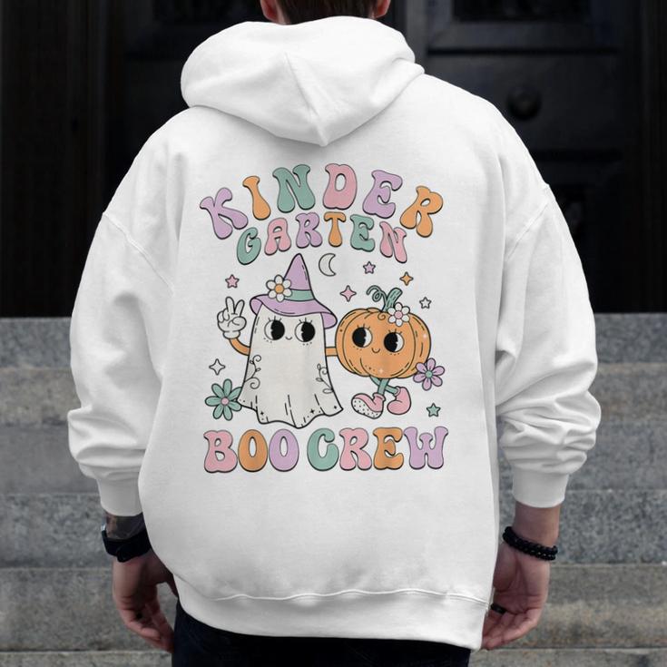 Kindergarten Boo Crew Halloween Floral Ghost Kinder Teacher Men Zip Up Hoodie Back Print, funny design Kindergarten Boo Crew Halloween Floral Ghost Kinder Teacher Men Zip Up Hoodie Back Print, funny design
