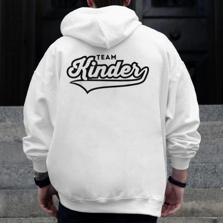 Kindergarten TEAM School Teacher Kinder Baseball-Style Shirt Men Zip Up Hoodie Back Print, funny design Kindergarten TEAM School Teacher Kinder Baseball-Style Shirt Men Zip Up Hoodie Back Print, funny design