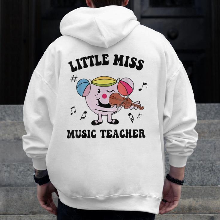 Little Miss Music Teacher Music Teacher Team Men Zip Up Hoodie Back Print, funny design