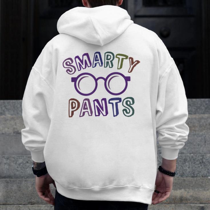 Little Mr Miss SMARTY PANTS Graduation Alumni Teacher Men Zip Up Hoodie Back Print, funny design