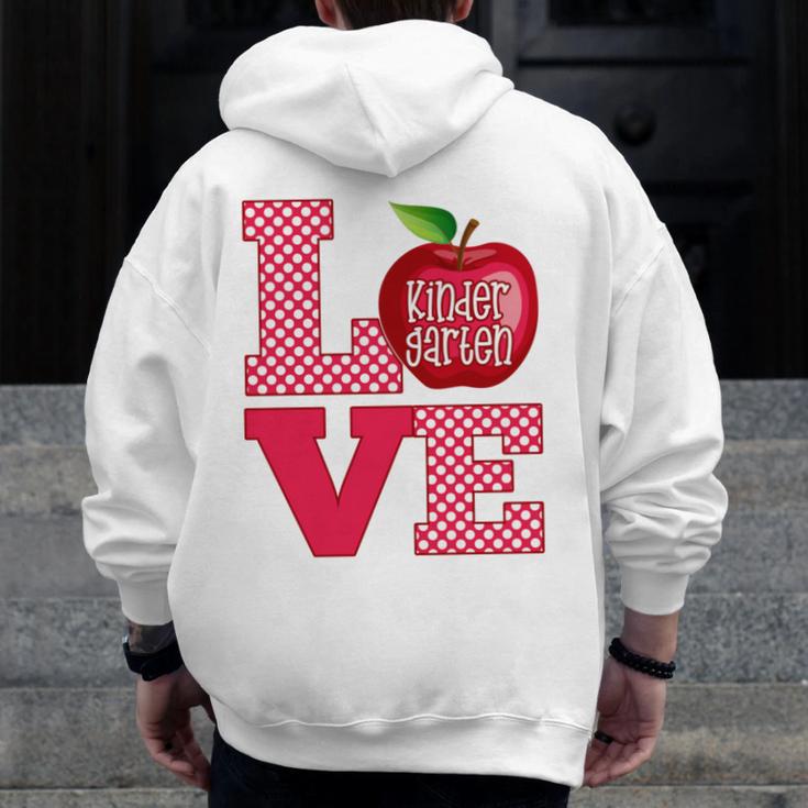 Love Kindergarten Cute Apple School Teacher Men Zip Up Hoodie Back Print, funny design Love Kindergarten Cute Apple School Teacher Men Zip Up Hoodie Back Print, funny design