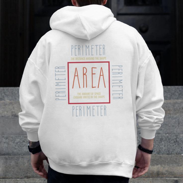 Math Teacher Area Perimeter Cool Math Math Teacher Men Zip Up Hoodie Back Print, funny design Math Teacher Area Perimeter Cool Math Math Teacher Men Zip Up Hoodie Back Print, funny design