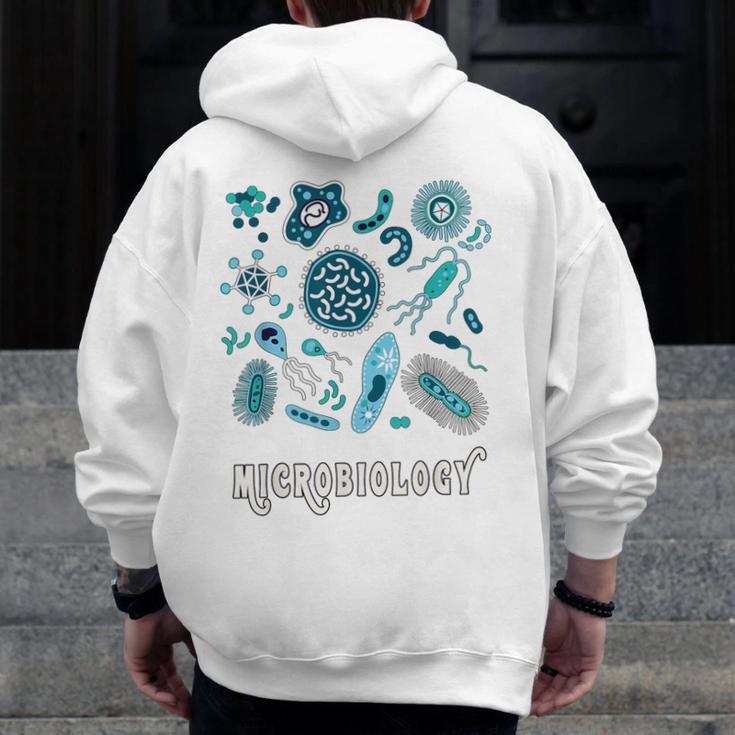 Microbiology Teacher Science Instructor Tee Shirt For Men Women Men Zip Up Hoodie Back Print, Science Teacher Gifts, funny design
