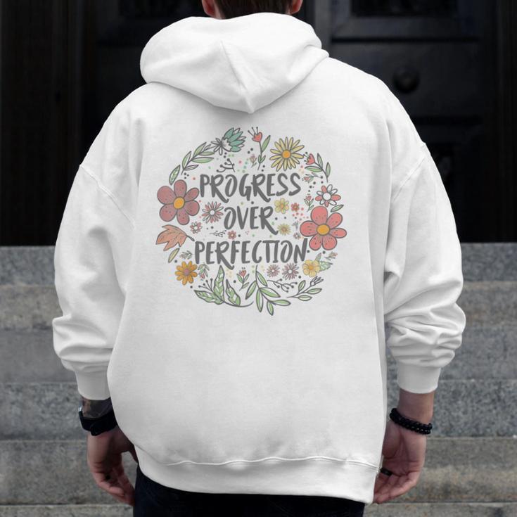 Motivational Progress Over Perfection Back To School Teacher Men Zip Up Hoodie Back Print, funny design Motivational Progress Over Perfection Back To School Teacher Men Zip Up Hoodie Back Print, funny design
