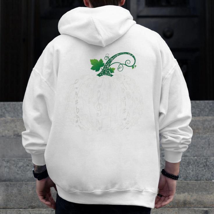 Music Notes Pumpkin Fall Music Teacher Men Zip Up Hoodie Back Print, funny design Music Notes Pumpkin Fall Music Teacher Men Zip Up Hoodie Back Print, funny design