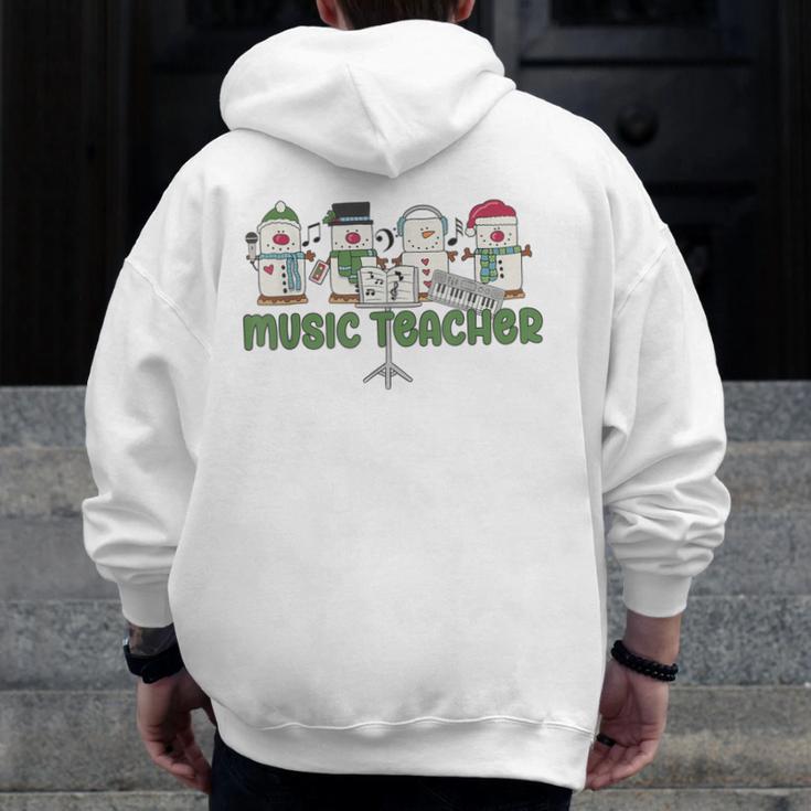 Music Teacher Christmas Holiday Wnter Music Instructor Men Zip Up Hoodie Back Print, funny design Music Teacher Christmas Holiday Wnter Music Instructor Men Zip Up Hoodie Back Print, funny design