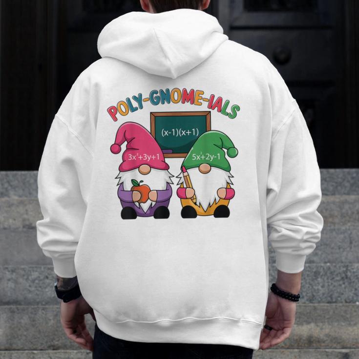 Poly-Gnome-Ials Algebra Teacher Calcul Teacher Men Zip Up Hoodie Back Print, funny design Poly-Gnome-Ials Algebra Teacher Calcul Teacher Men Zip Up Hoodie Back Print, funny design