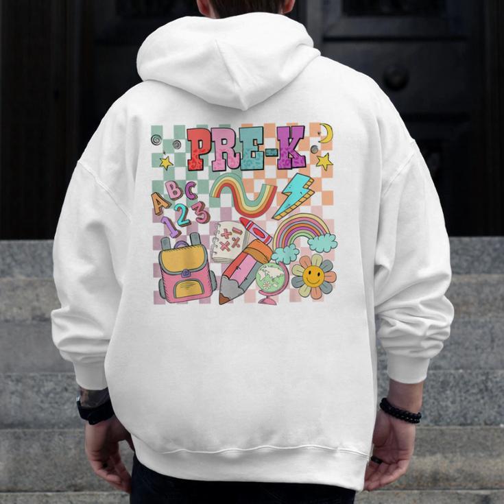 Pre K Back To School Teacher Student Men Women Kids Men Zip Up Hoodie Back Print, funny design Pre K Back To School Teacher Student Men Women Kids Men Zip Up Hoodie Back Print, funny design
