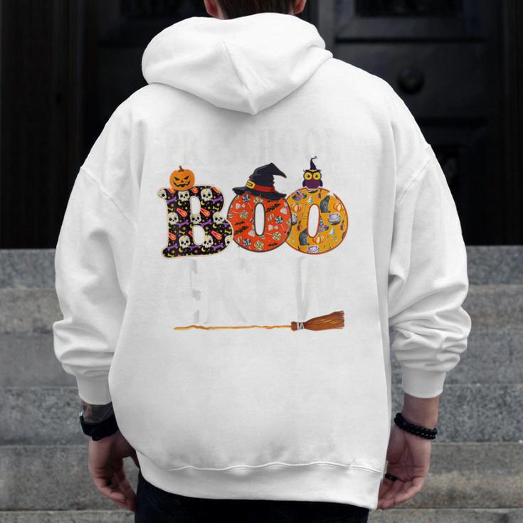 Preschool Boo Crew Teacher Halloween Men Zip Up Hoodie Back Print, funny design Preschool Boo Crew Teacher Halloween Men Zip Up Hoodie Back Print, funny design