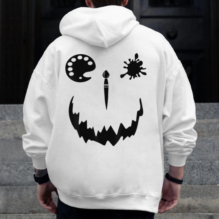 Pumpkin Artist Halloween Art Teacher Men Zip Up Hoodie Back Print, funny design Pumpkin Artist Halloween Art Teacher Men Zip Up Hoodie Back Print, funny design