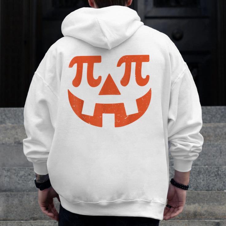 Pumpkin Pi Pie Math Thanksgiving Science Teacher Men Zip Up Hoodie Back Print, Science Teacher Gifts, funny design