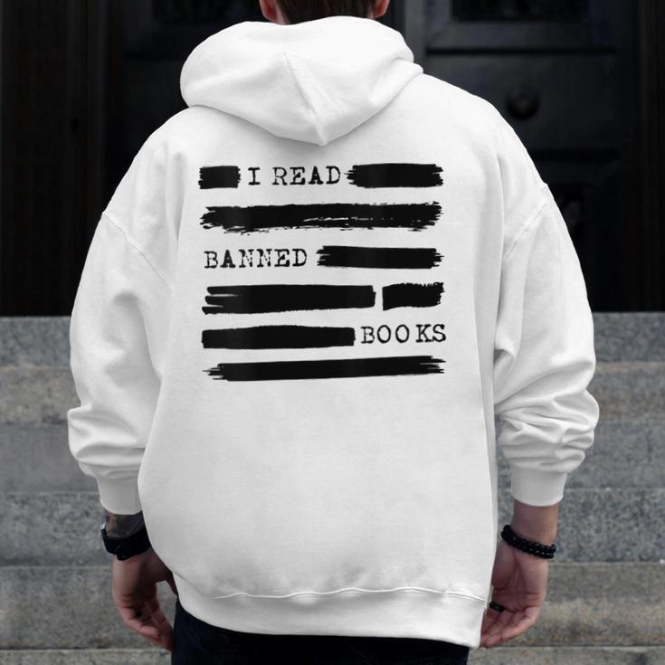 I Read Banned Books Banned Books Week Librarian Teacher Men Zip Up Hoodie Back Print, funny design I Read Banned Books Banned Books Week Librarian Teacher Men Zip Up Hoodie Back Print, funny design