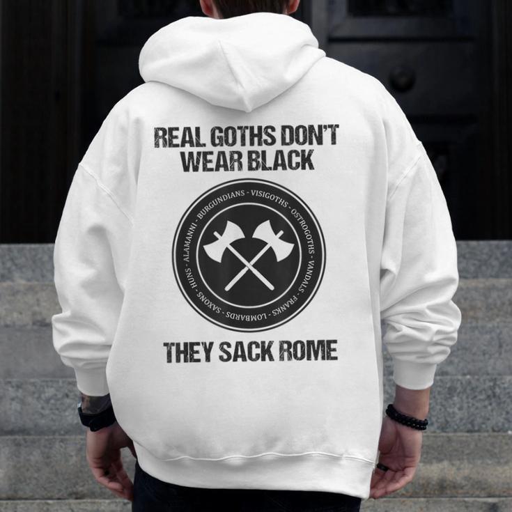 Real Goths Sack Rome History Teacher Men Zip Up Hoodie Back Print, History Teacher Gifts, funny design Real Goths Sack Rome History Teacher Men Zip Up Hoodie Back Print, History Teacher Gifts, funny design