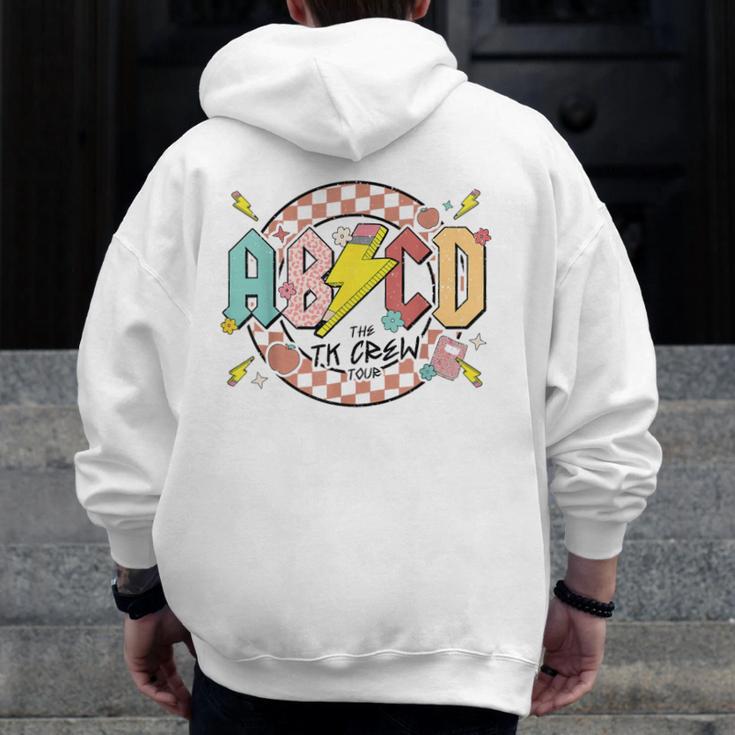 Retro ABCD Transitional Kindergarten Teacher Tour TK Teacher Men Zip Up Hoodie Back Print, funny design Retro ABCD Transitional Kindergarten Teacher Tour TK Teacher Men Zip Up Hoodie Back Print, funny design