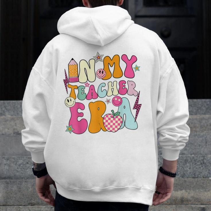 Retro Groovy In My Teaching Era Best Teacher Appreciation Men Zip Up Hoodie Back Print, Groovy Teacher Gifts, funny design Retro Groovy In My Teaching Era Best Teacher Appreciation Men Zip Up Hoodie Back Print, Groovy Teacher Gifts, funny design