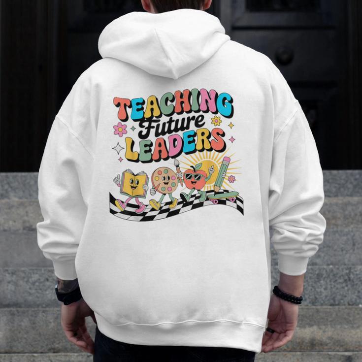 Retro Teaching Future Leaders Groovy Teacher Back To School Men Zip Up Hoodie Back Print, Future Teacher Gifts, Groovy Teacher Gifts, funny design Retro Teaching Future Leaders Groovy Teacher Back To School Men Zip Up Hoodie Back Print, Future Teacher Gifts, Groovy Teacher Gifts, funny design