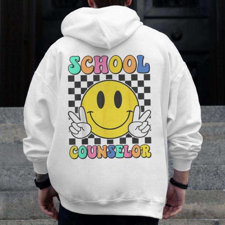 School Counselor Teacher Counseling Office School Guidance Men Zip Up Hoodie Back Print, funny design School Counselor Teacher Counseling Office School Guidance Men Zip Up Hoodie Back Print, funny design