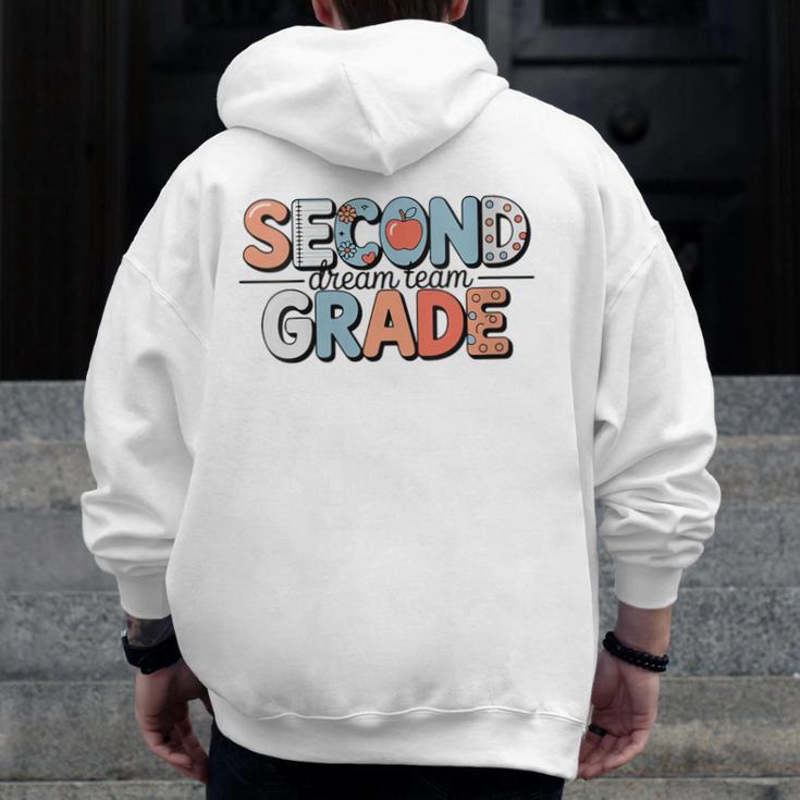 Second Grade Dream Team Back To School 2nd Grade Teacher Men Zip Up Hoodie Back Print, 2nd Grade Teacher Gifts, funny design Second Grade Dream Team Back To School 2nd Grade Teacher Men Zip Up Hoodie Back Print, 2nd Grade Teacher Gifts, funny design