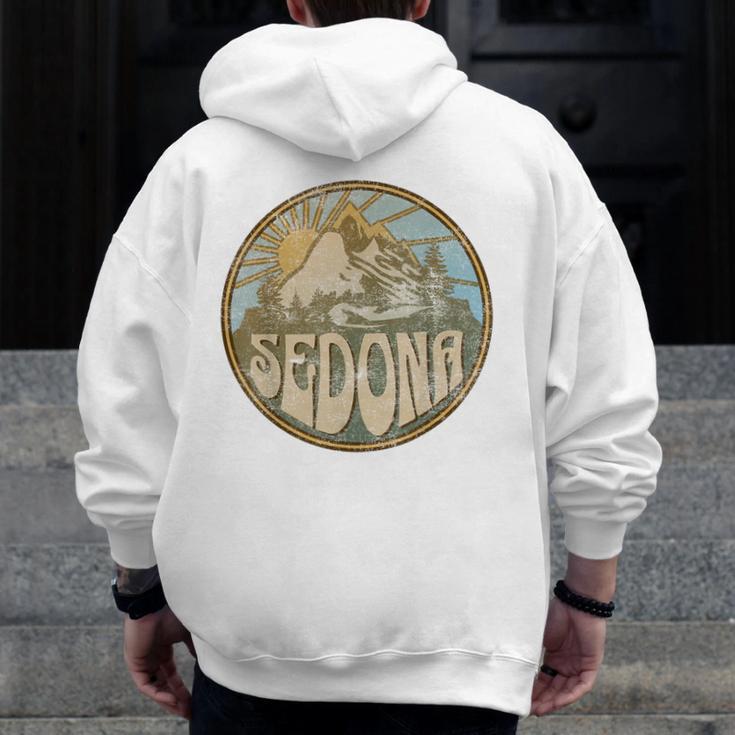 Sedona Arizona Nature Mountains Hiking Outdoors Men Zip Up Hoodie Back Print, funny design