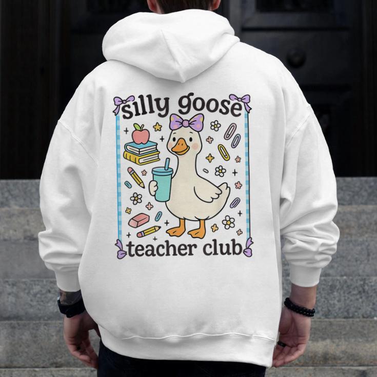 Silly Goose Teacher Club Silly Goose For Teacher Men Zip Up Hoodie Back Print, funny design Silly Goose Teacher Club Silly Goose For Teacher Men Zip Up Hoodie Back Print, funny design