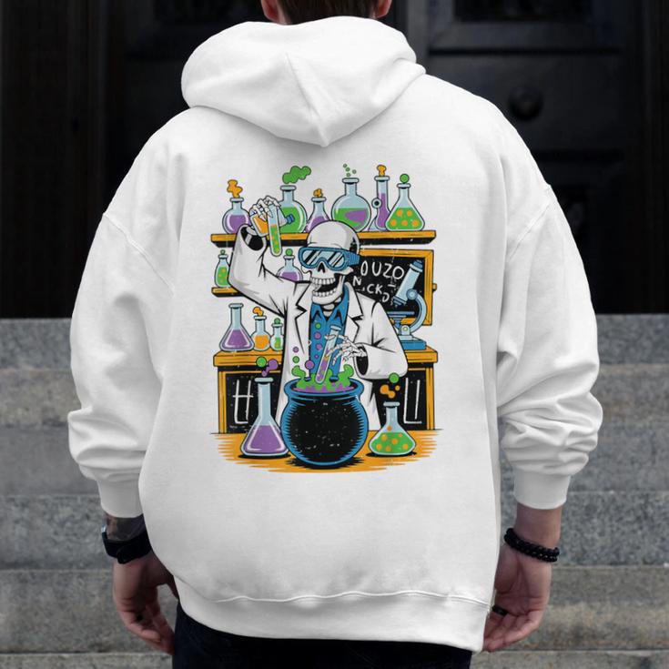 Skeleton Mad Scientist Halloween Costume Science Teacher Men Zip Up Hoodie Back Print, Science Teacher Gifts, funny design Skeleton Mad Scientist Halloween Costume Science Teacher Men Zip Up Hoodie Back Print, Science Teacher Gifts, funny design