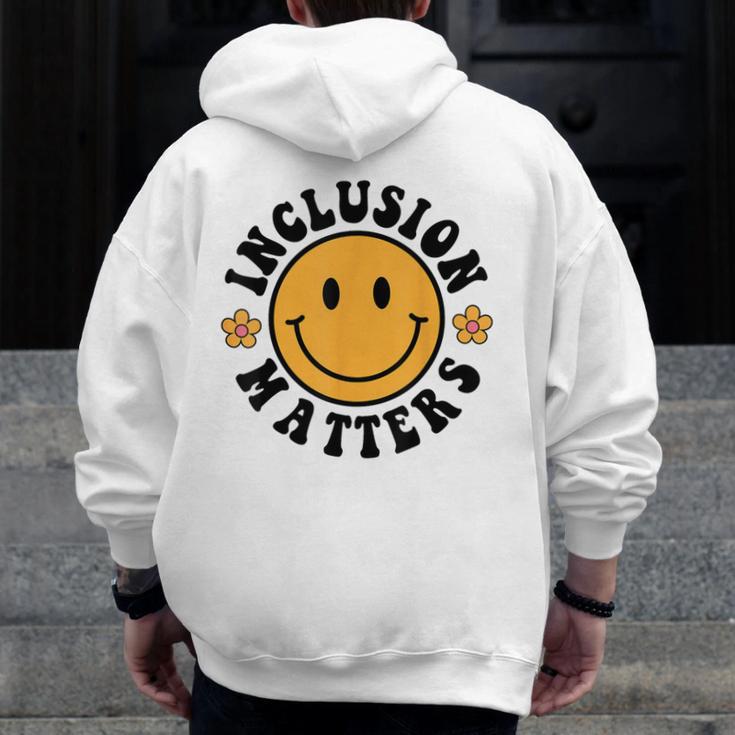 Special Education Teacher Autism Awareness Inclusion Matters Men Zip Up Hoodie Back Print, funny design Special Education Teacher Autism Awareness Inclusion Matters Men Zip Up Hoodie Back Print, funny design
