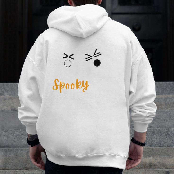 Spooky Inequalities Ghosts Halloween Math Teacher Men Zip Up Hoodie Back Print, funny design Spooky Inequalities Ghosts Halloween Math Teacher Men Zip Up Hoodie Back Print, funny design