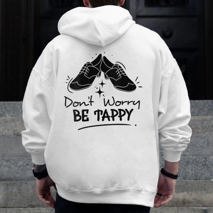 Tap Dancer Tap Dancing Shoes Tap Dance Teacher Men Zip Up Hoodie Back Print, funny design