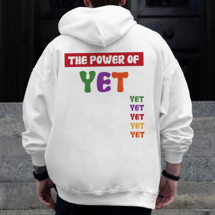 Teacher Growth Mindset Power Of Yet Men Zip Up Hoodie Back Print, funny design