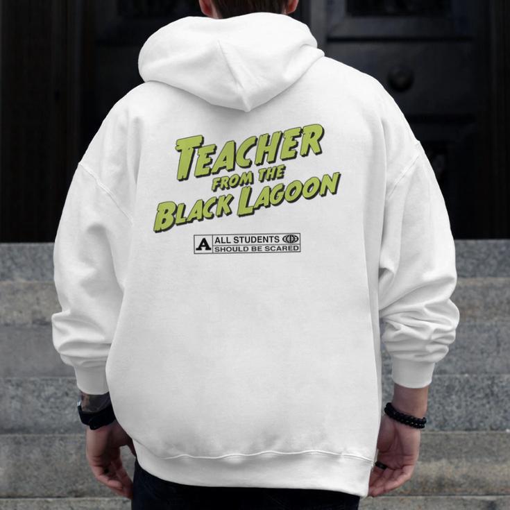 Teacher Halloween Tshirt Teacher From The Lagoon Men Women Men Zip Up Hoodie Back Print, funny design