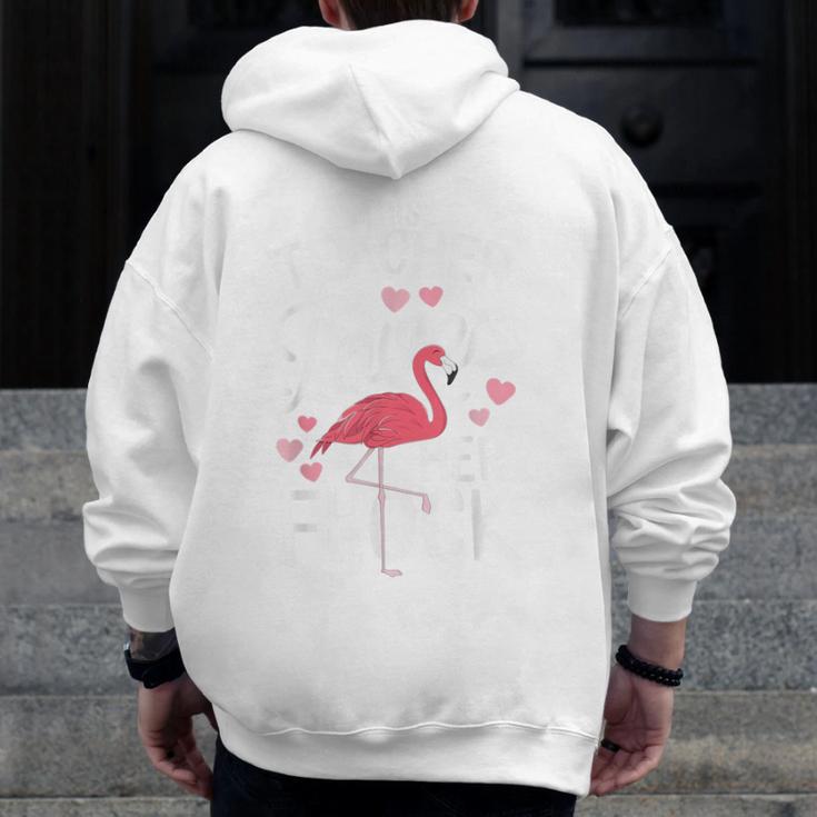 This Teacher Loves Her Flock Flamingo Teacher Class Men Zip Up Hoodie Back Print, funny design