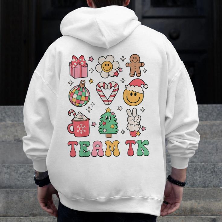 Team TK Teacher Christmas Groovy Smile Face Girl Boy Kid TK Men Zip Up Hoodie Back Print, Groovy Teacher Gifts, funny design Team TK Teacher Christmas Groovy Smile Face Girl Boy Kid TK Men Zip Up Hoodie Back Print, Groovy Teacher Gifts, funny design