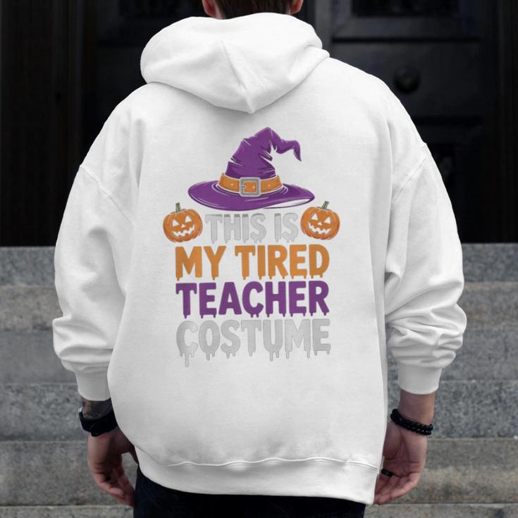 This Is My Tired Teacher Costume Halloween Premium Tri-Blend Men Zip Up Hoodie Back Print, funny design This Is My Tired Teacher Costume Halloween Premium Tri-Blend Men Zip Up Hoodie Back Print, funny design