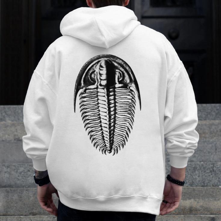 Trilobite Fossil Geology Teacher Student Geologist Men Zip Up Hoodie Back Print, funny design Trilobite Fossil Geology Teacher Student Geologist Men Zip Up Hoodie Back Print, funny design