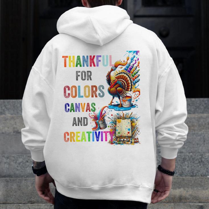Turkey Thanksgiving Art Teacher Costume Tee For Artists Men Zip Up Hoodie Back Print, funny design Turkey Thanksgiving Art Teacher Costume Tee For Artists Men Zip Up Hoodie Back Print, funny design