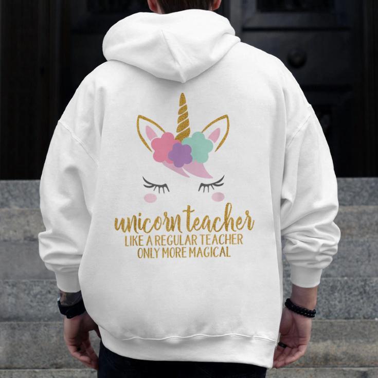 Unicorn Teacher Shirt For Women School Teacher Men Zip Up Hoodie Back Print, funny design Unicorn Teacher Shirt For Women School Teacher Men Zip Up Hoodie Back Print, funny design